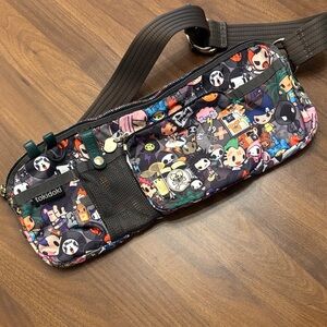 tokidoki Black Multi-Character Graphic Waist Bag